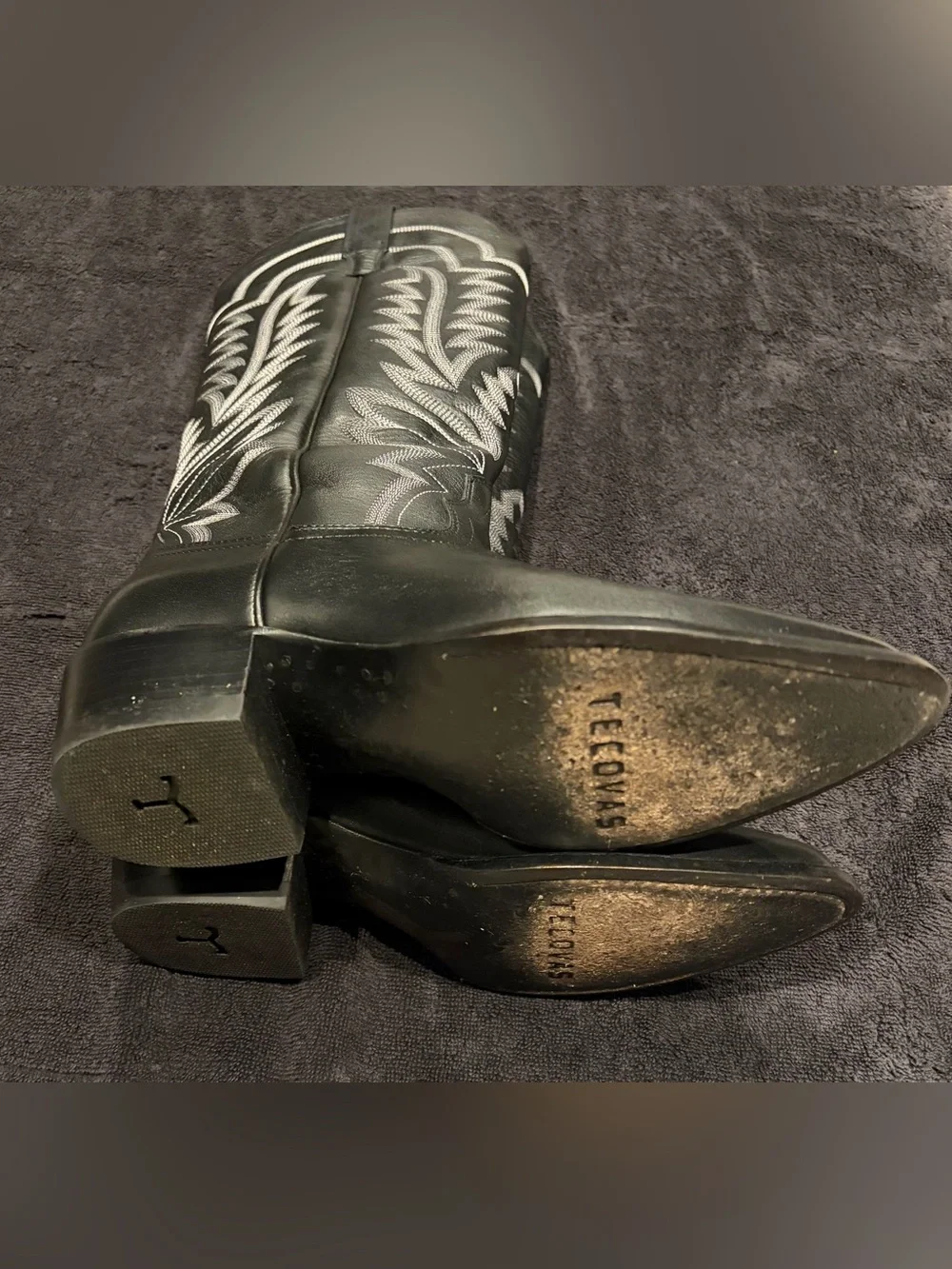 Tecovas Abby Midnight Cowhide Handmade Cowboy Boots - Picture 6 of 6